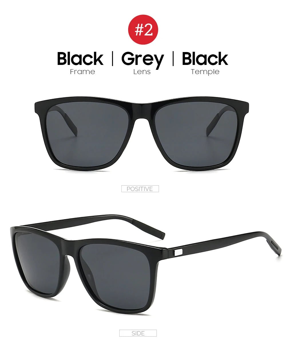 VIVIBEE Luxury Square Polarized Sunglasses Men Driving Blue Mirror Lens Classic Unisex Sun Glasses 2025  - Onlytenbucks.com