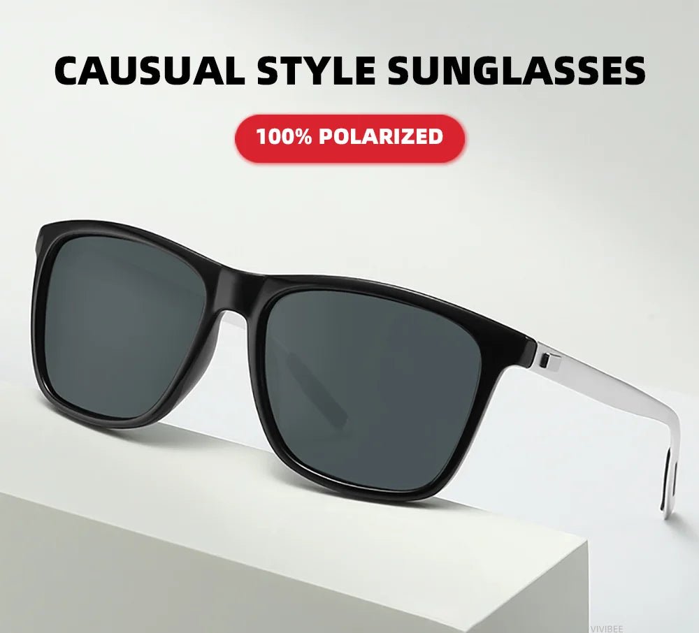 VIVIBEE Luxury Square Polarized Sunglasses Men Driving Blue Mirror Lens Classic Unisex Sun Glasses 2025  - Onlytenbucks.com