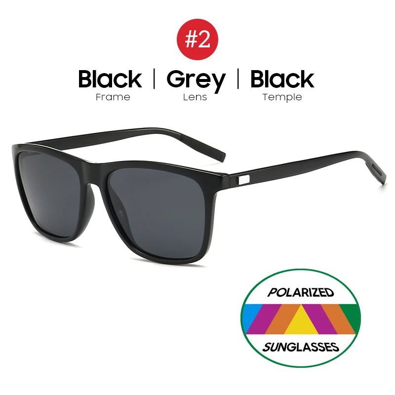 VIVIBEE Luxury Square Polarized Sunglasses Men Driving Blue Mirror Lens Classic Unisex Sun Glasses 2025  - Onlytenbucks.com