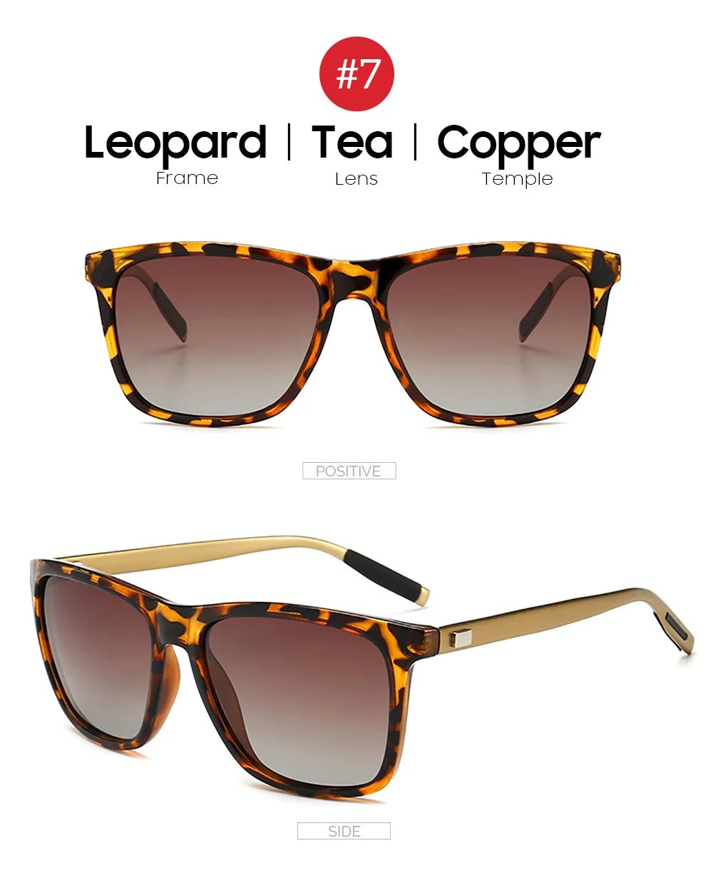 VIVIBEE Luxury Square Polarized Sunglasses Men Driving Blue Mirror Lens Classic Unisex Sun Glasses 2025  - Onlytenbucks.com