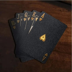 Waterproof Black Gold Poker Cards - Onlytenbucks.com