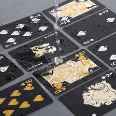 Waterproof Black Gold Poker Cards - Onlytenbucks.com