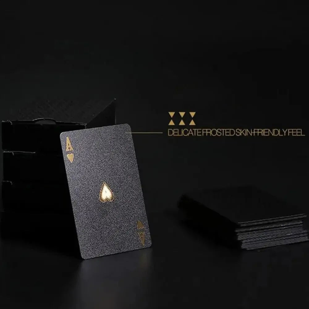Waterproof Black Gold Poker Cards - Onlytenbucks.com