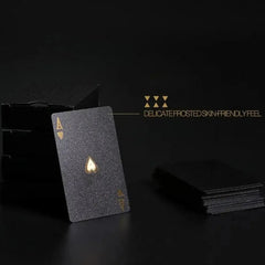 Waterproof Black Gold Poker Cards - Onlytenbucks.com