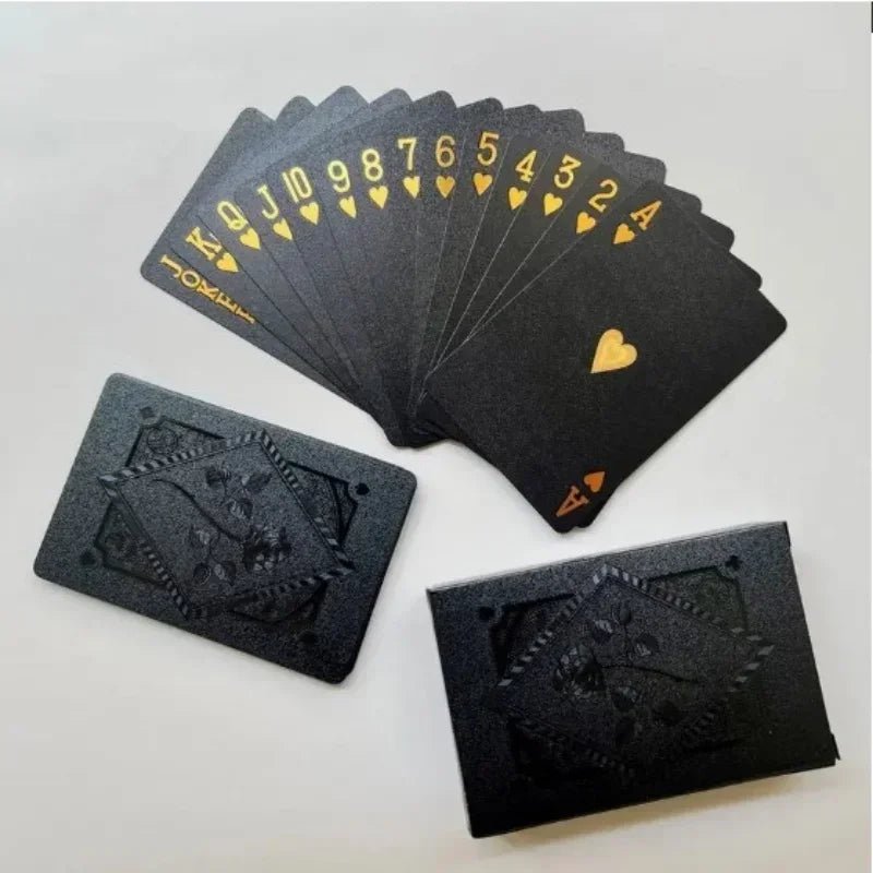 Waterproof Black Gold Poker Cards - Onlytenbucks.com