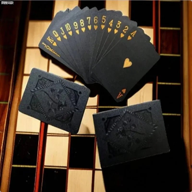 Waterproof Black Gold Poker Cards - Onlytenbucks.com