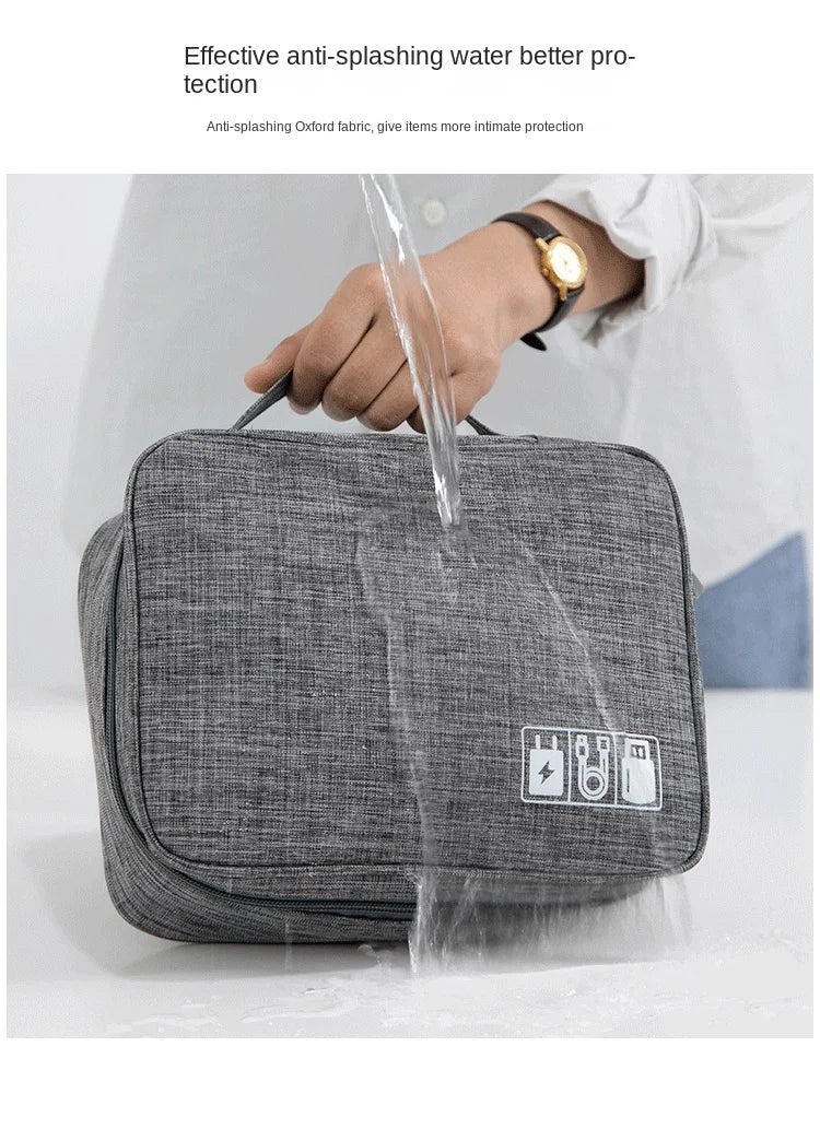 Waterproof Digital Cable Organizer Bag – Portable Oxford Travel Case - Onlytenbucks.com