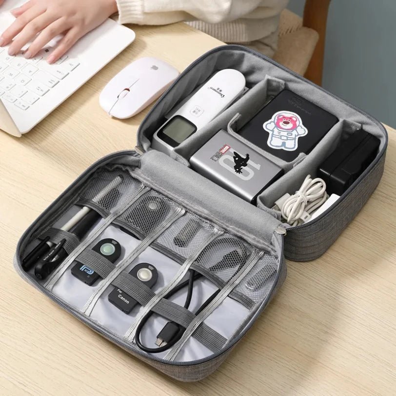 Waterproof Digital Cable Organizer Bag – Portable Oxford Travel Case - Onlytenbucks.com