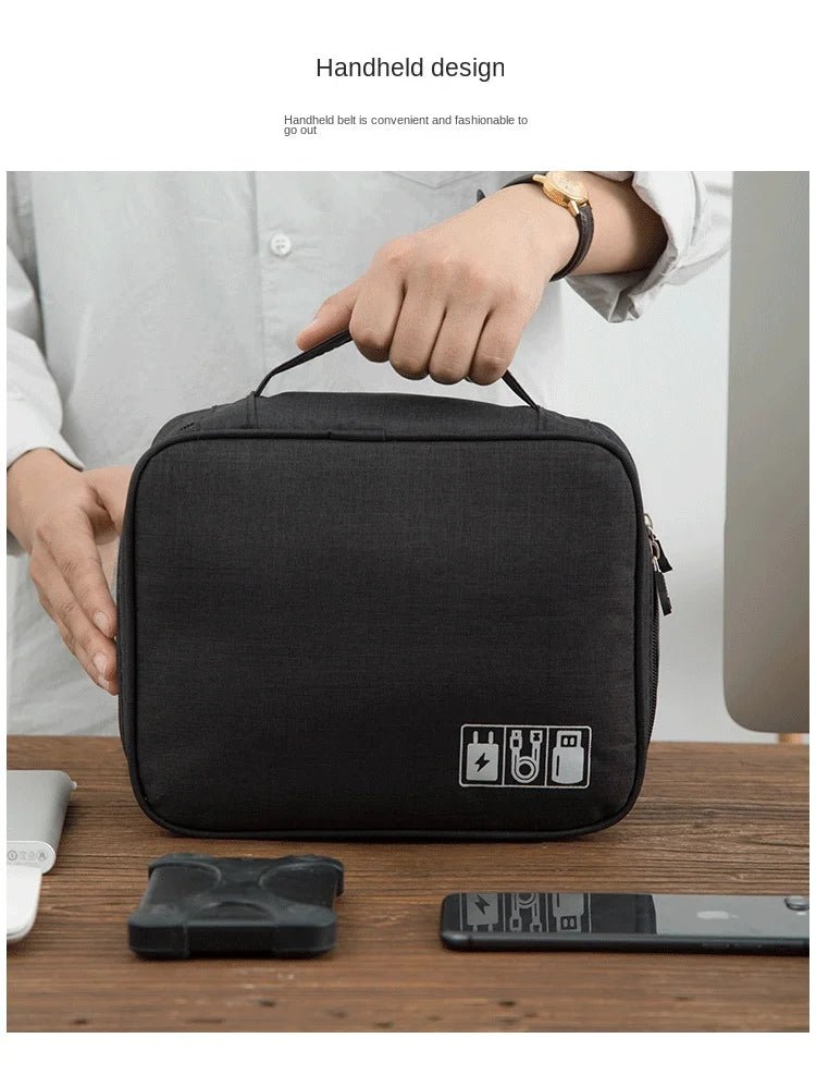 Waterproof Digital Cable Organizer Bag – Portable Oxford Travel Case - Onlytenbucks.com