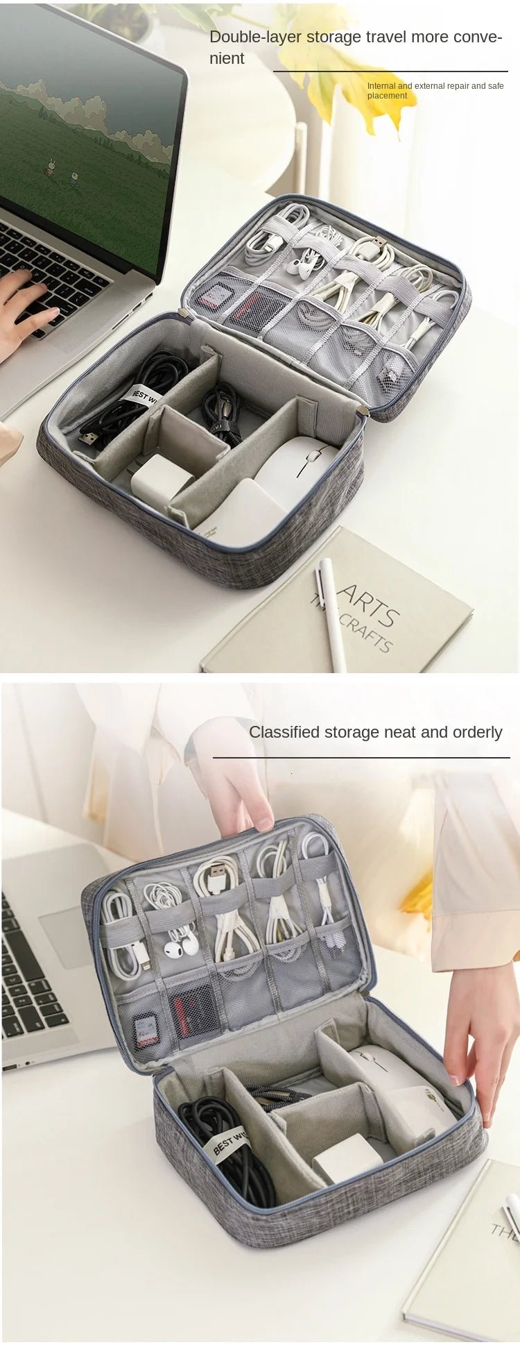 Waterproof Digital Cable Organizer Bag – Portable Oxford Travel Case - Onlytenbucks.com
