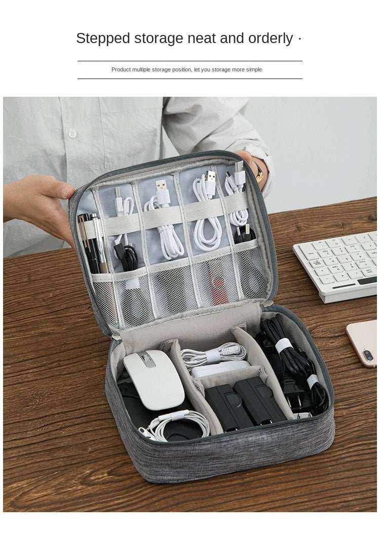 Waterproof Digital Cable Organizer Bag – Portable Oxford Travel Case - Onlytenbucks.com