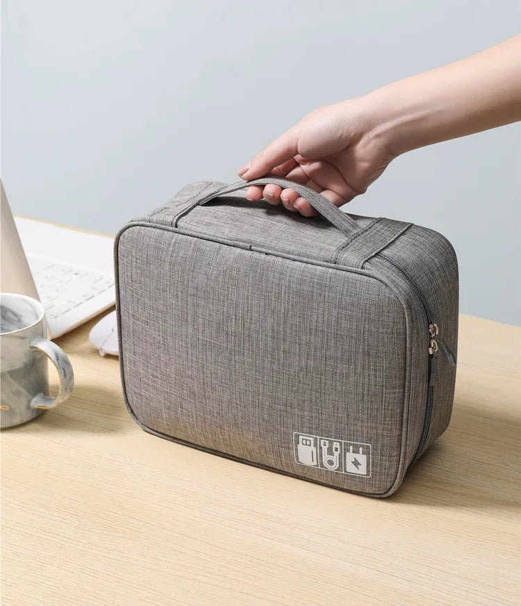 Waterproof Digital Cable Organizer Bag – Portable Oxford Travel Case - Onlytenbucks.com