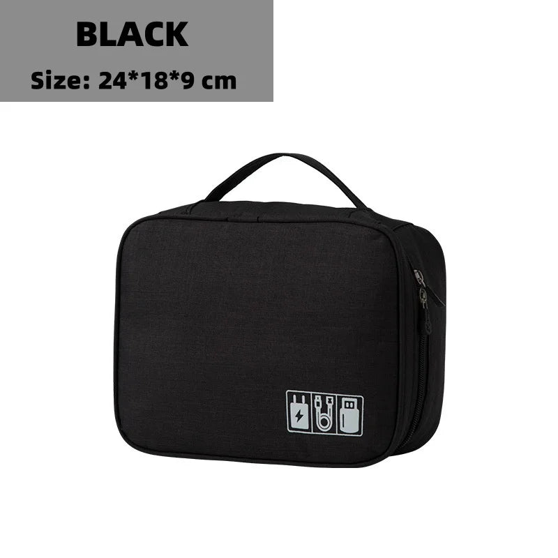 Waterproof Digital Cable Organizer Bag – Portable Oxford Travel Case - Onlytenbucks.com