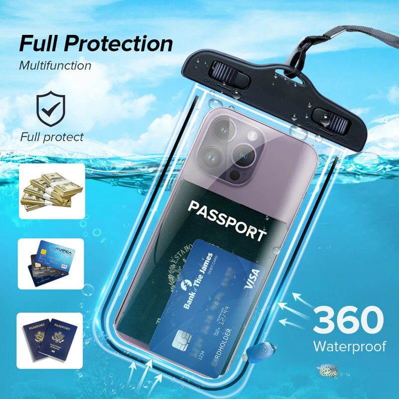 Waterproof PVC Phone Pouch with Lanyard – Universal Fit for Most Smartphones - Onlytenbucks.com
