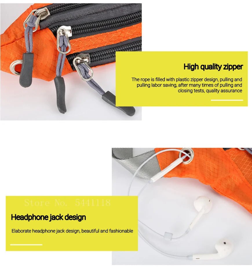 Waterproof Sports Waist Bag – Lightweight Chest & Shoulder Zip Pouch - Onlytenbucks.com