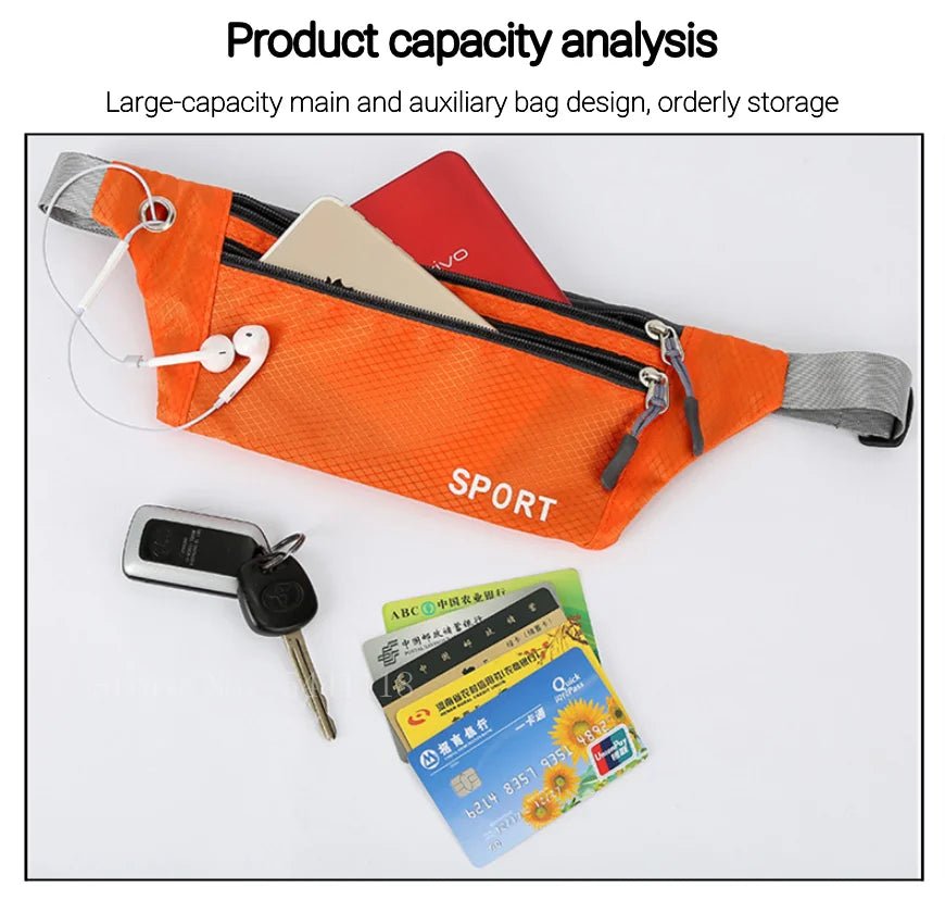 Waterproof Sports Waist Bag – Lightweight Chest & Shoulder Zip Pouch - Onlytenbucks.com