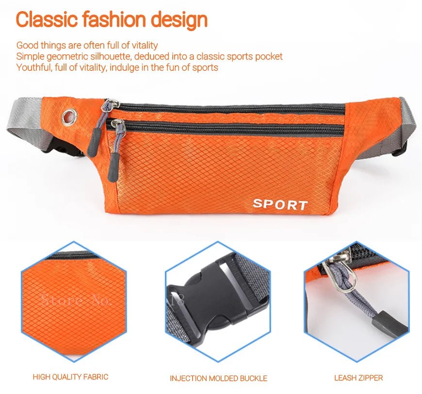 Waterproof Sports Waist Bag – Lightweight Chest & Shoulder Zip Pouch - Onlytenbucks.com