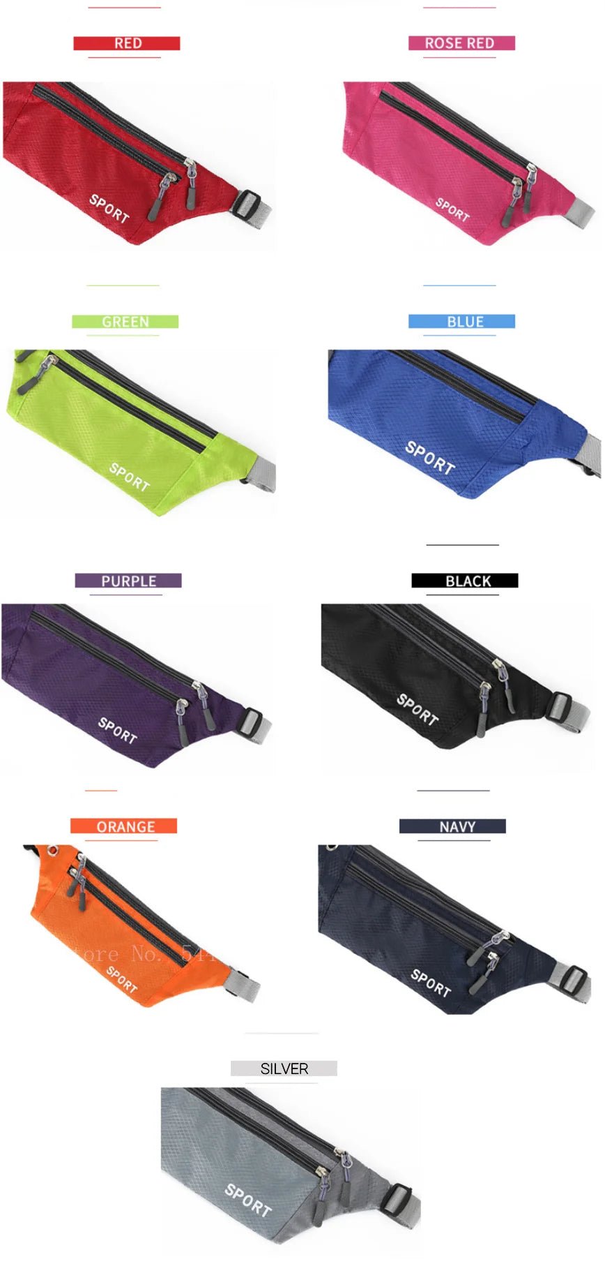 Waterproof Sports Waist Bag – Lightweight Chest & Shoulder Zip Pouch - Onlytenbucks.com