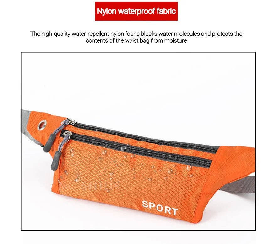 Waterproof Sports Waist Bag – Lightweight Chest & Shoulder Zip Pouch - Onlytenbucks.com