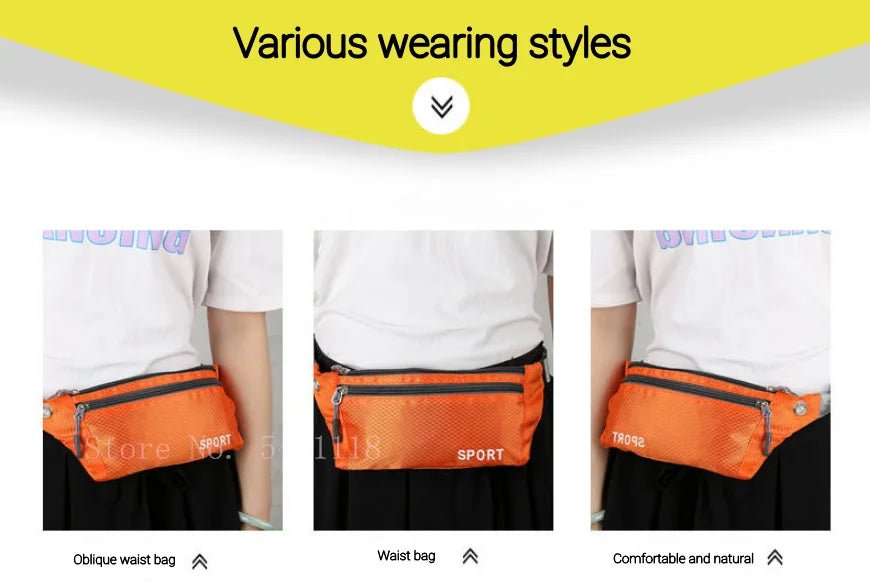 Waterproof Sports Waist Bag – Lightweight Chest & Shoulder Zip Pouch - Onlytenbucks.com