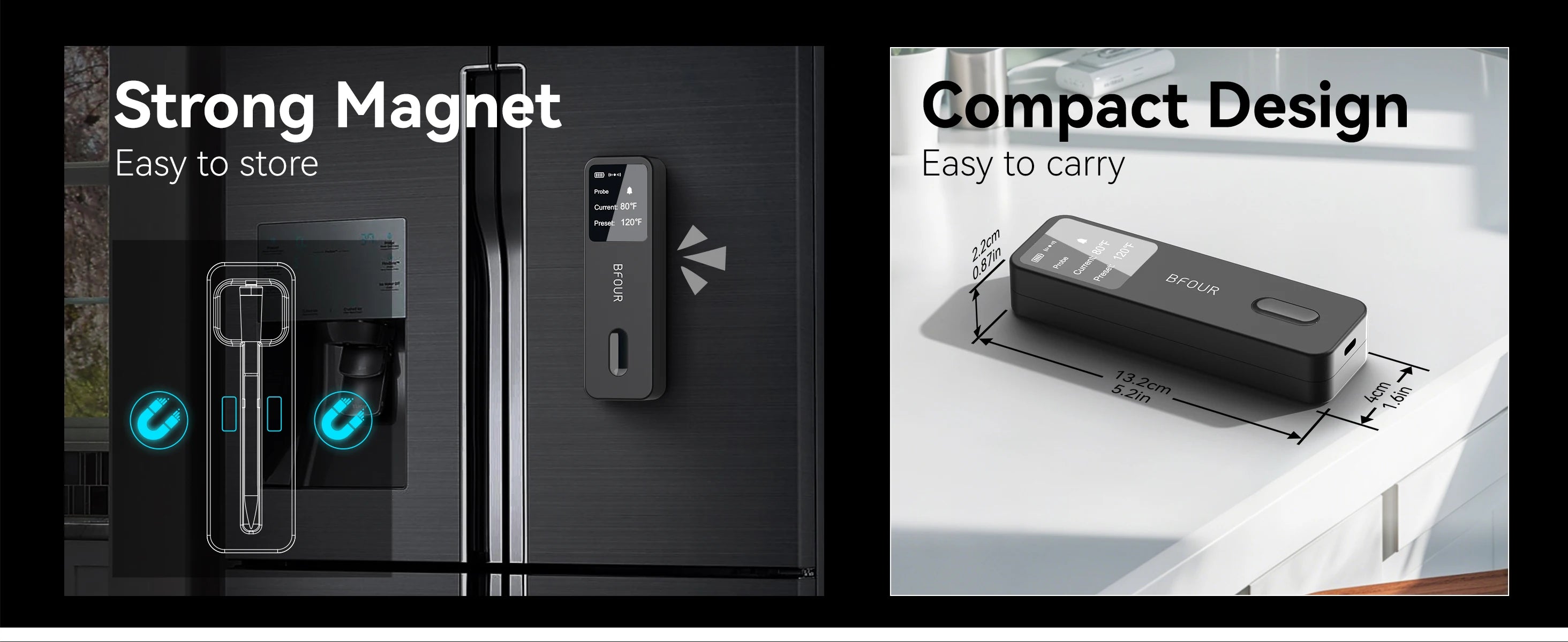 Wireless Bluetooth Meat Thermometer – IP67 Waterproof Probes with LCD Screen & Rechargeable Booster - Onlytenbucks.com