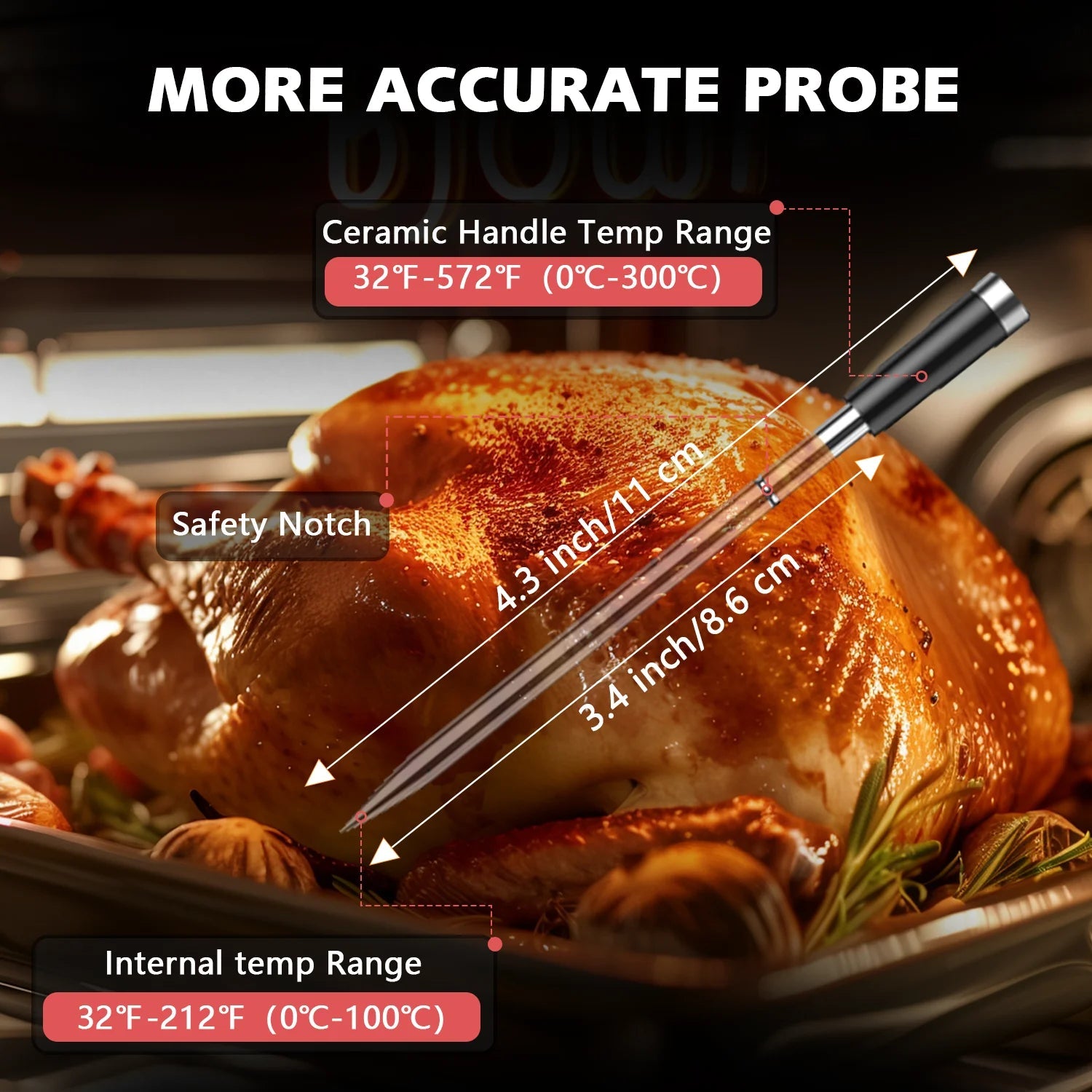 Wireless Bluetooth Meat Thermometer – IP67 Waterproof Probes with LCD Screen & Rechargeable Booster - Onlytenbucks.com
