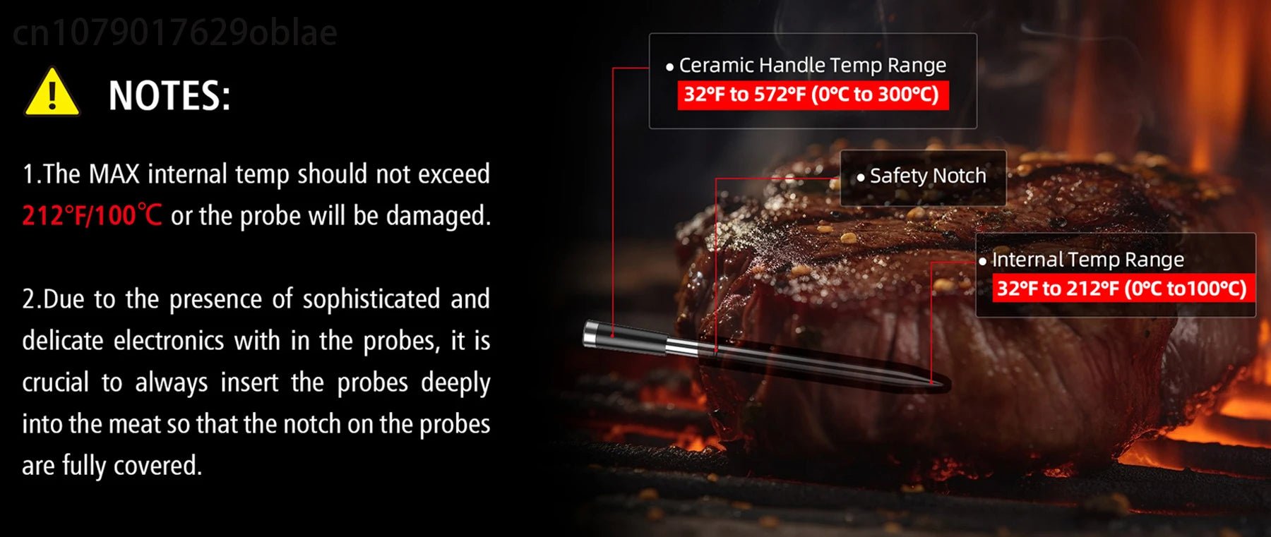 Wireless Bluetooth Meat Thermometer – IP67 Waterproof Probes with LCD Screen & Rechargeable Booster - Onlytenbucks.com