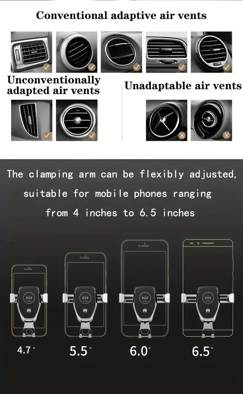 Wireless Car Charger – Gravity Induction Phone Holder - Onlytenbucks.com