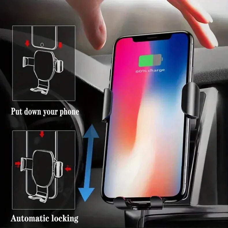 Wireless Car Charger – Gravity Induction Phone Holder - Onlytenbucks.com