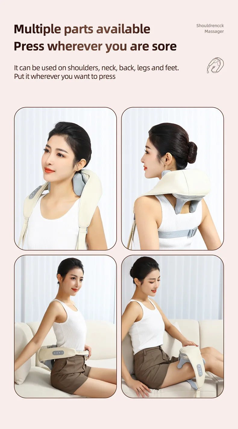 Wireless Kneading Neck and Shoulder Massager - Onlytenbucks.com