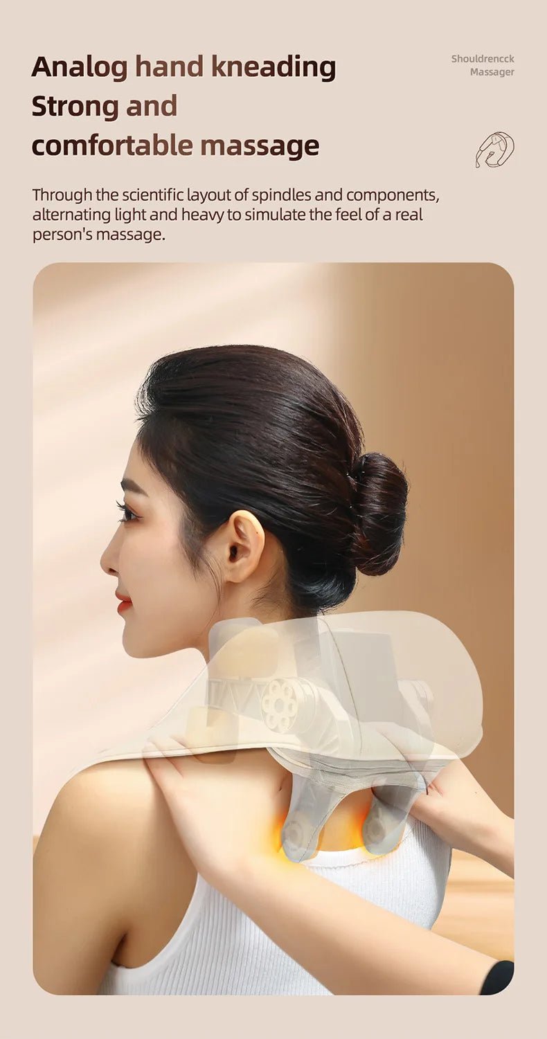 Wireless Kneading Neck and Shoulder Massager - Onlytenbucks.com