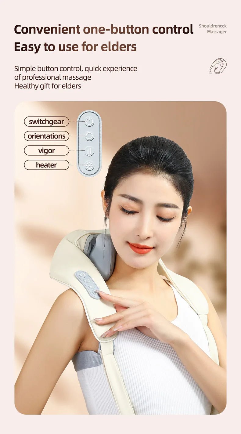 Wireless Kneading Neck and Shoulder Massager - Onlytenbucks.com