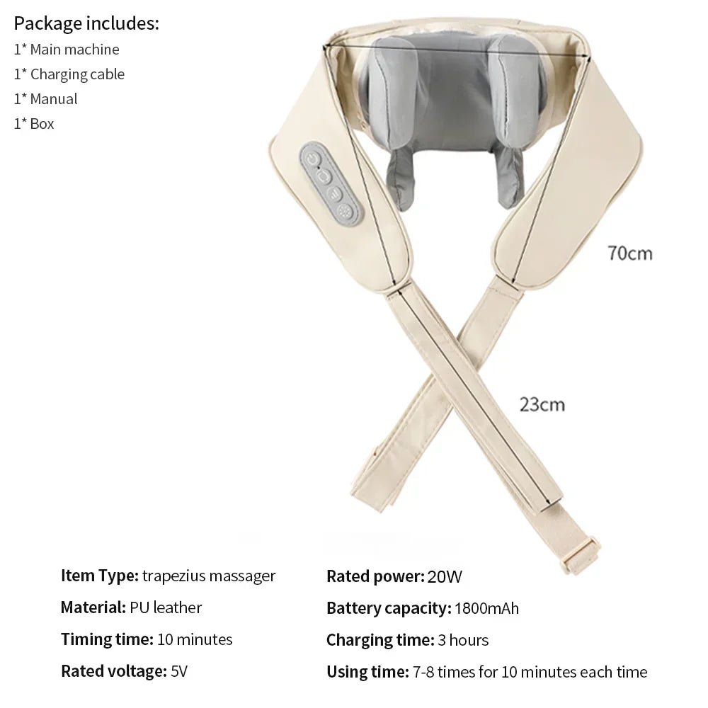Wireless Kneading Neck and Shoulder Massager - Onlytenbucks.com