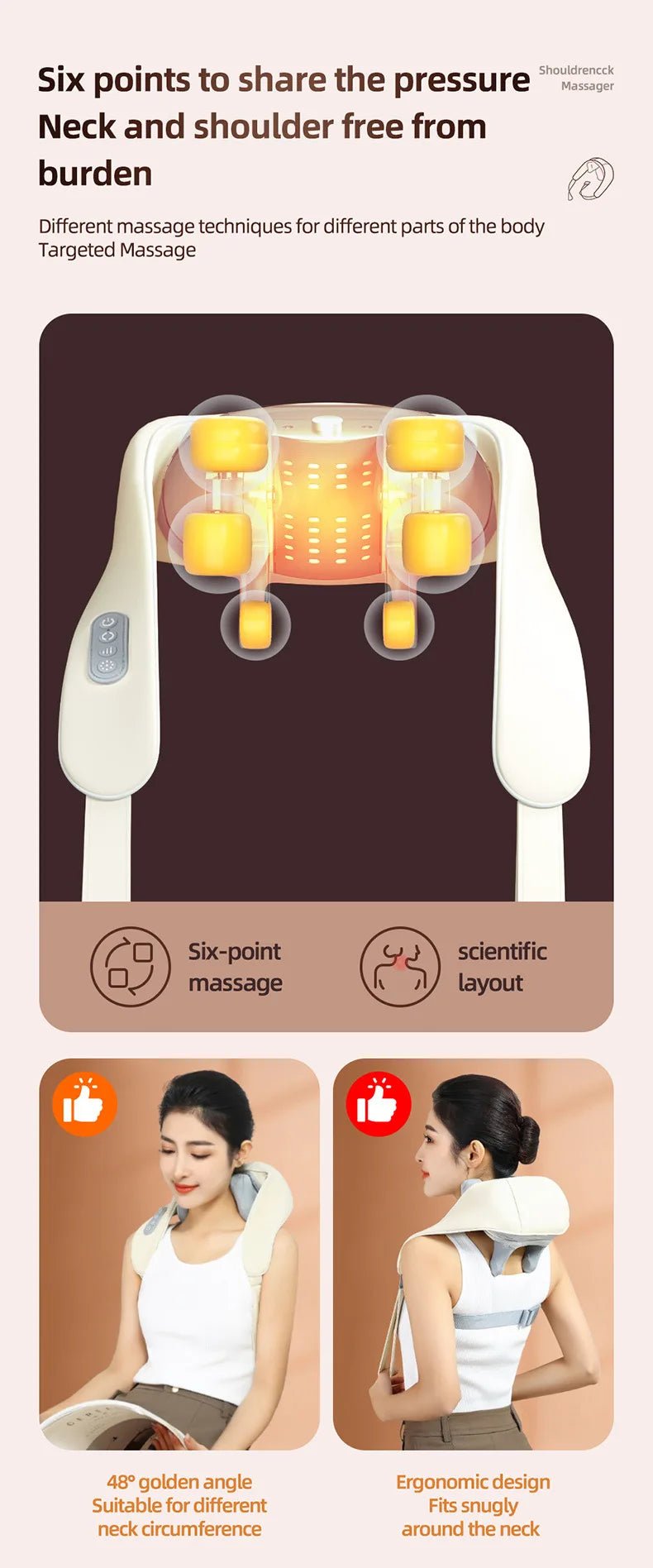 Wireless Kneading Neck and Shoulder Massager - Onlytenbucks.com