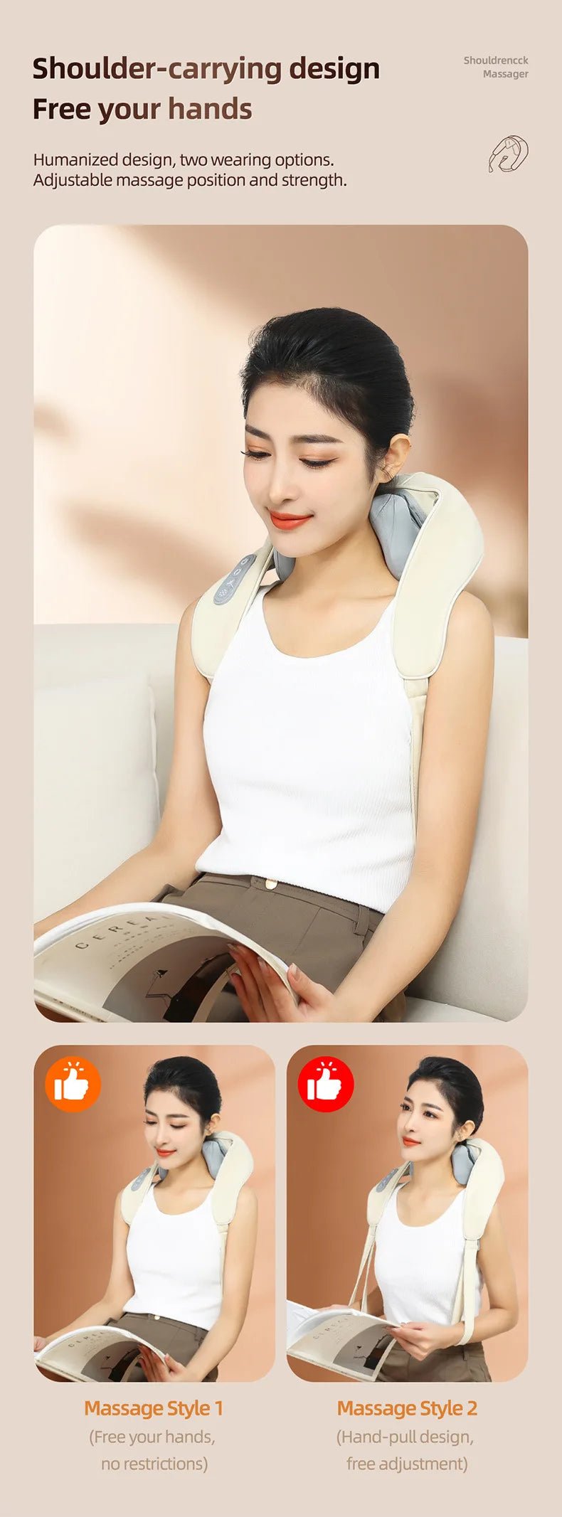 Wireless Kneading Neck and Shoulder Massager - Onlytenbucks.com