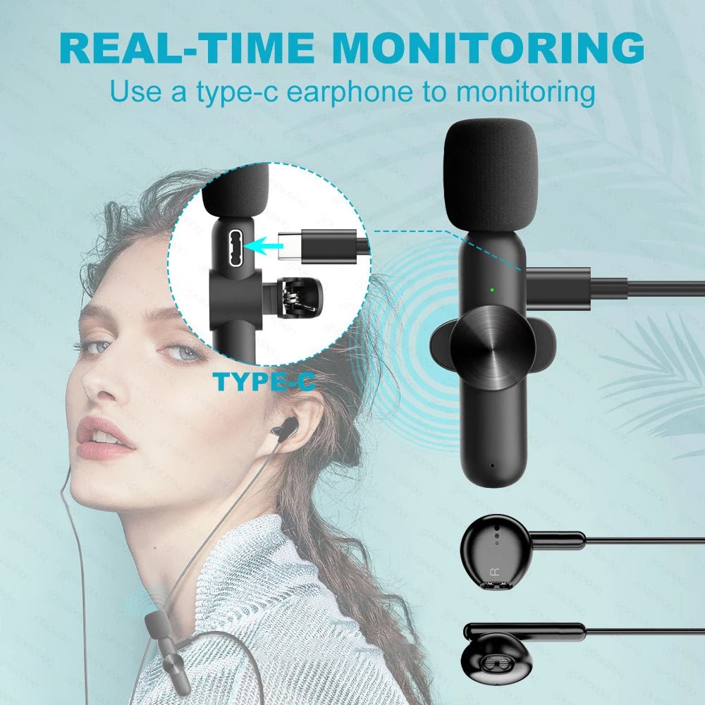 Wireless Lavalier Microphone – Rechargeable Clip - On Mic - Onlytenbucks.com
