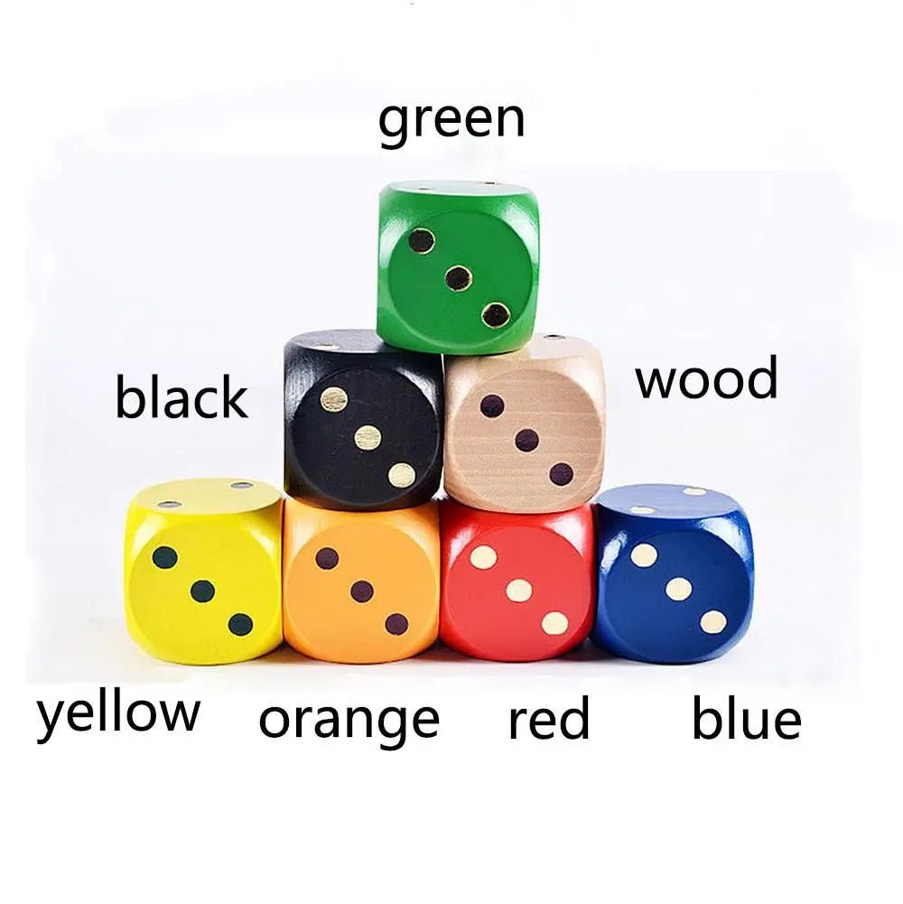 Wooden Dice Toy – Large 1.96 in - Onlytenbucks.com