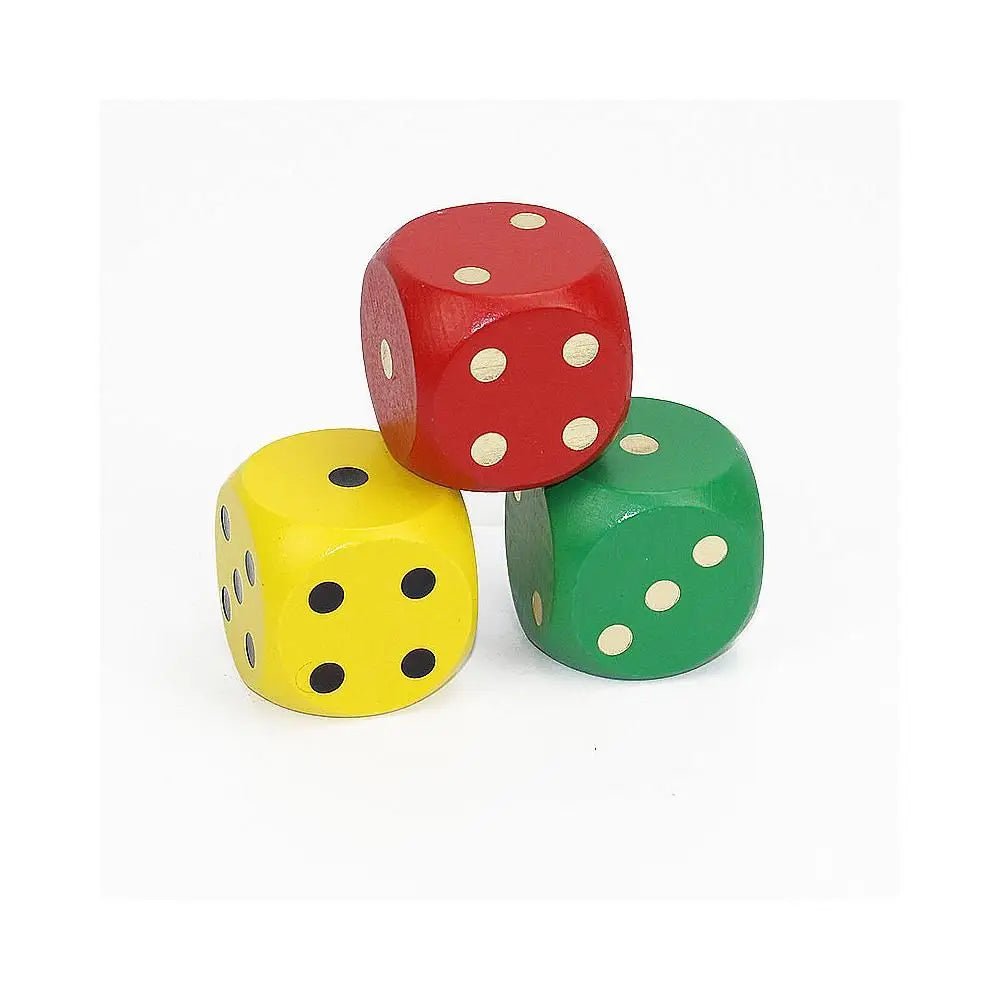 Wooden Dice Toy – Large 1.96 in - Onlytenbucks.com