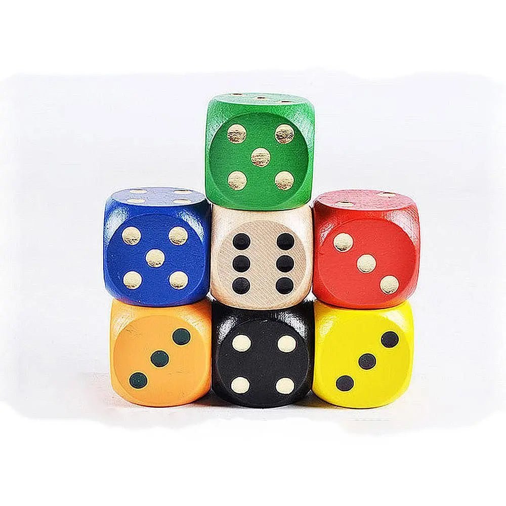 Wooden Dice Toy – Large 1.96 in - Onlytenbucks.com