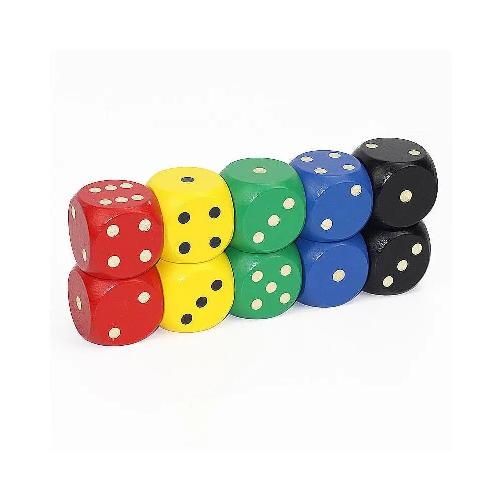 Wooden Dice Toy – Large 1.96 in - Onlytenbucks.com