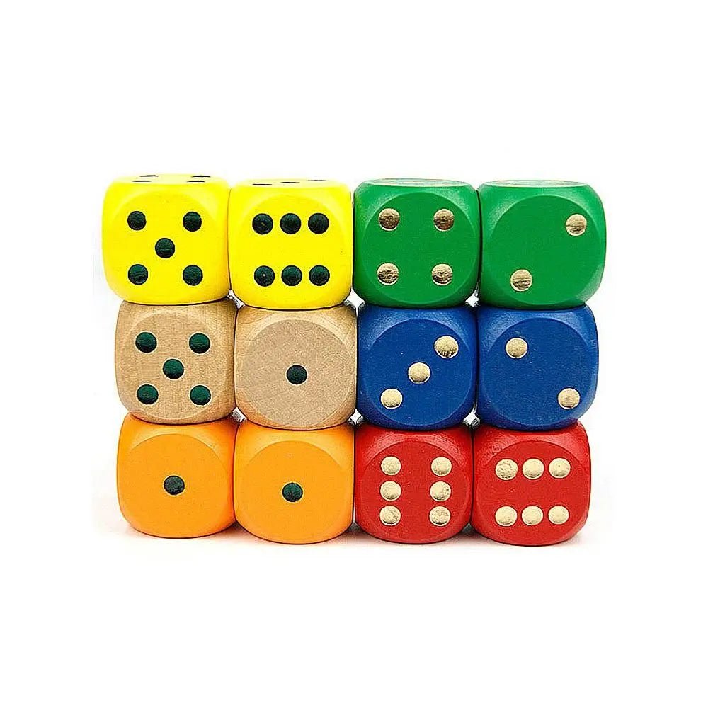 Wooden Dice Toy – Large 1.96 in - Onlytenbucks.com