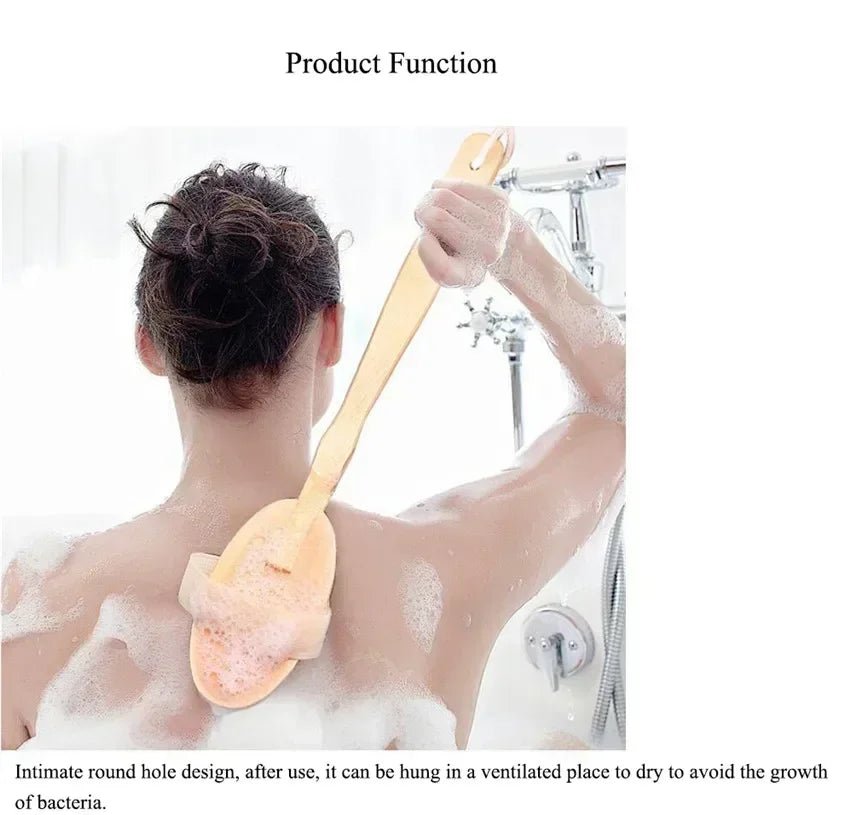 Wooden Long Handle Bath Brush - Onlytenbucks.com