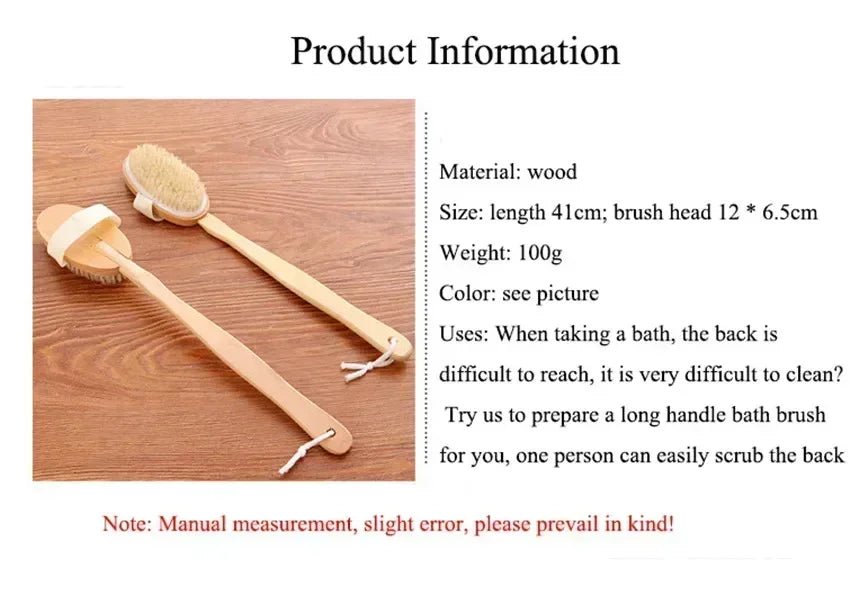 Wooden Long Handle Bath Brush - Onlytenbucks.com