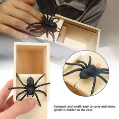 Wooden Spider Prank Box – Surprise Insect Joke - Onlytenbucks.com